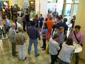 Coffee break of the third DCPS Day in the foyer of  the BGBM.